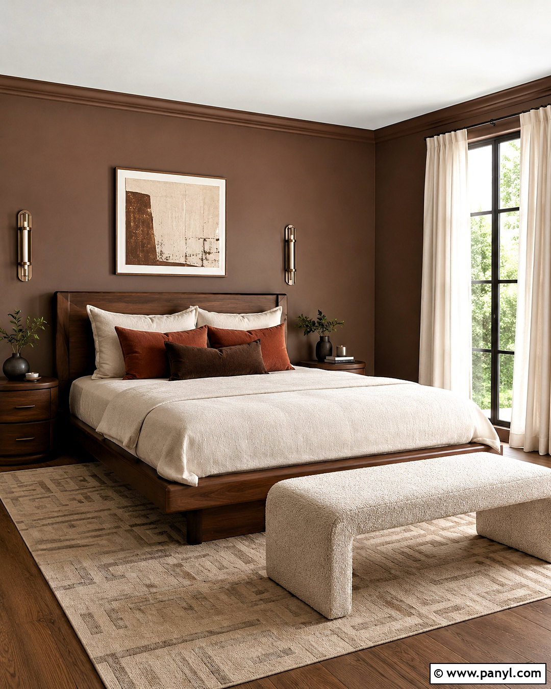 Mocha Brown Wall Bedroom - 20 brown wall bedroom ideas