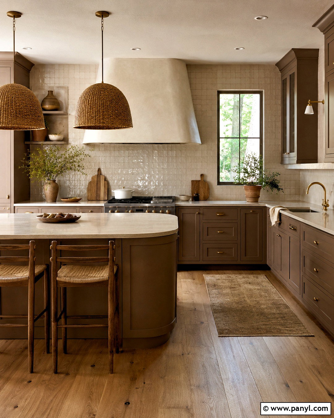 Mocha Kitchen With Zellige Tile - 20 mocha kitchen ideas