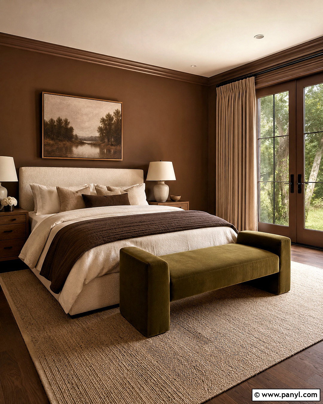 Mocha Primary Bedroom Walls - 20 Warm Earthy Tone Walls