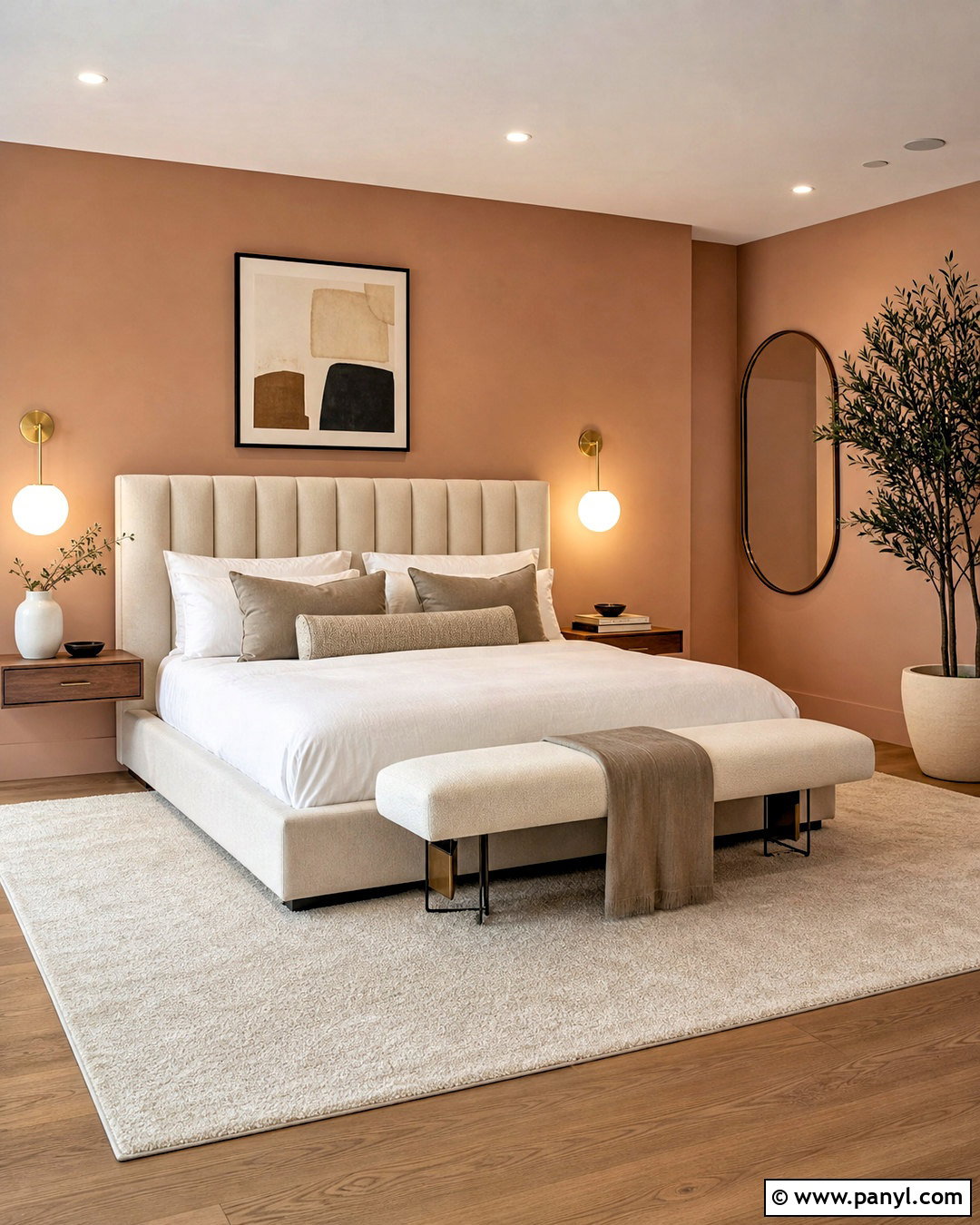 Modern Apricot Bedroom - 20 apricot bedroom ideas