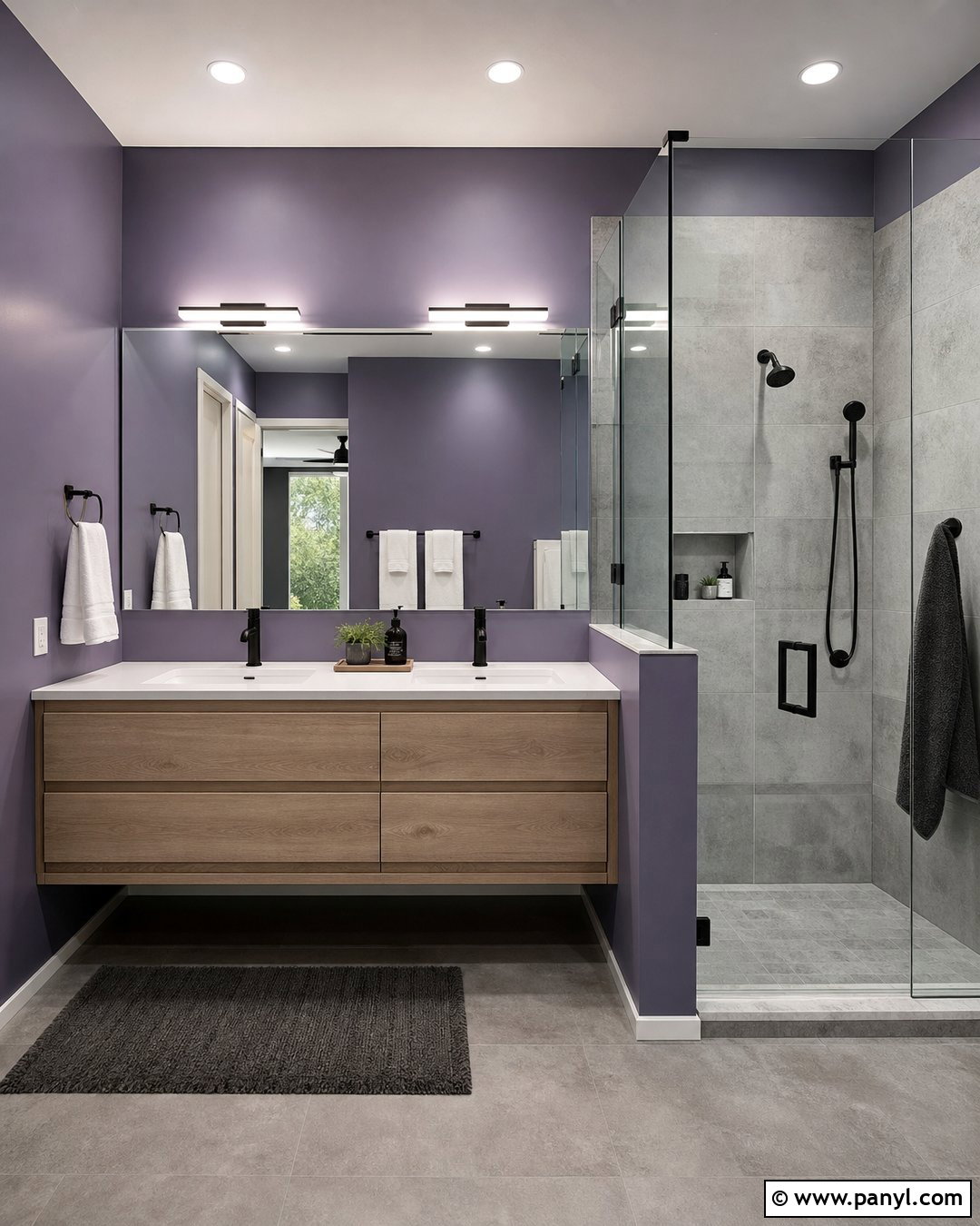 Modern Bathroom Purple Walls - 25 Purple Bathroom Walls