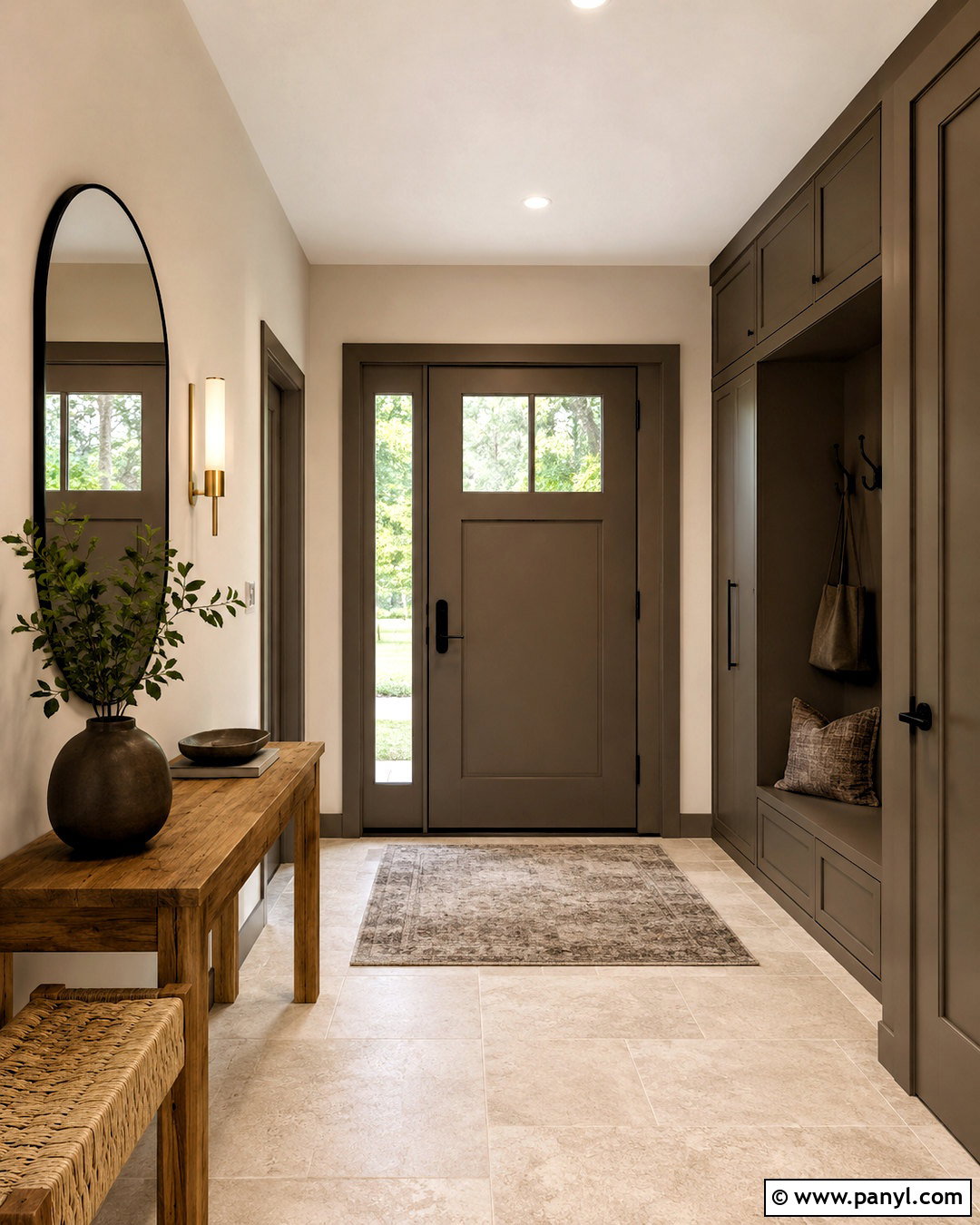 Modern Beige Entryway With Band Stone - 20 modern beige jotun ideas