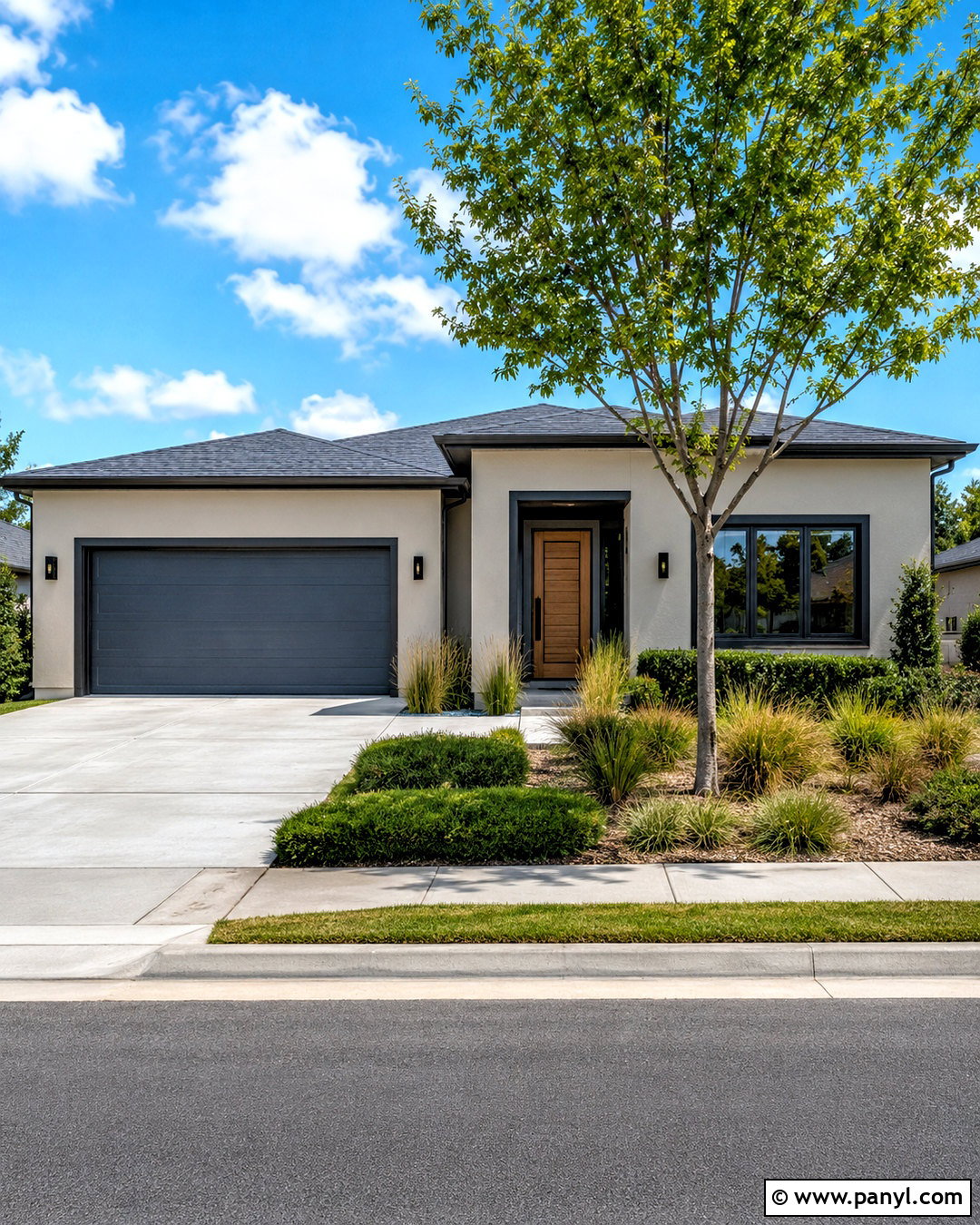 Modern Beige Exterior With Charcoal Trim - 20 modern beige jotun ideas