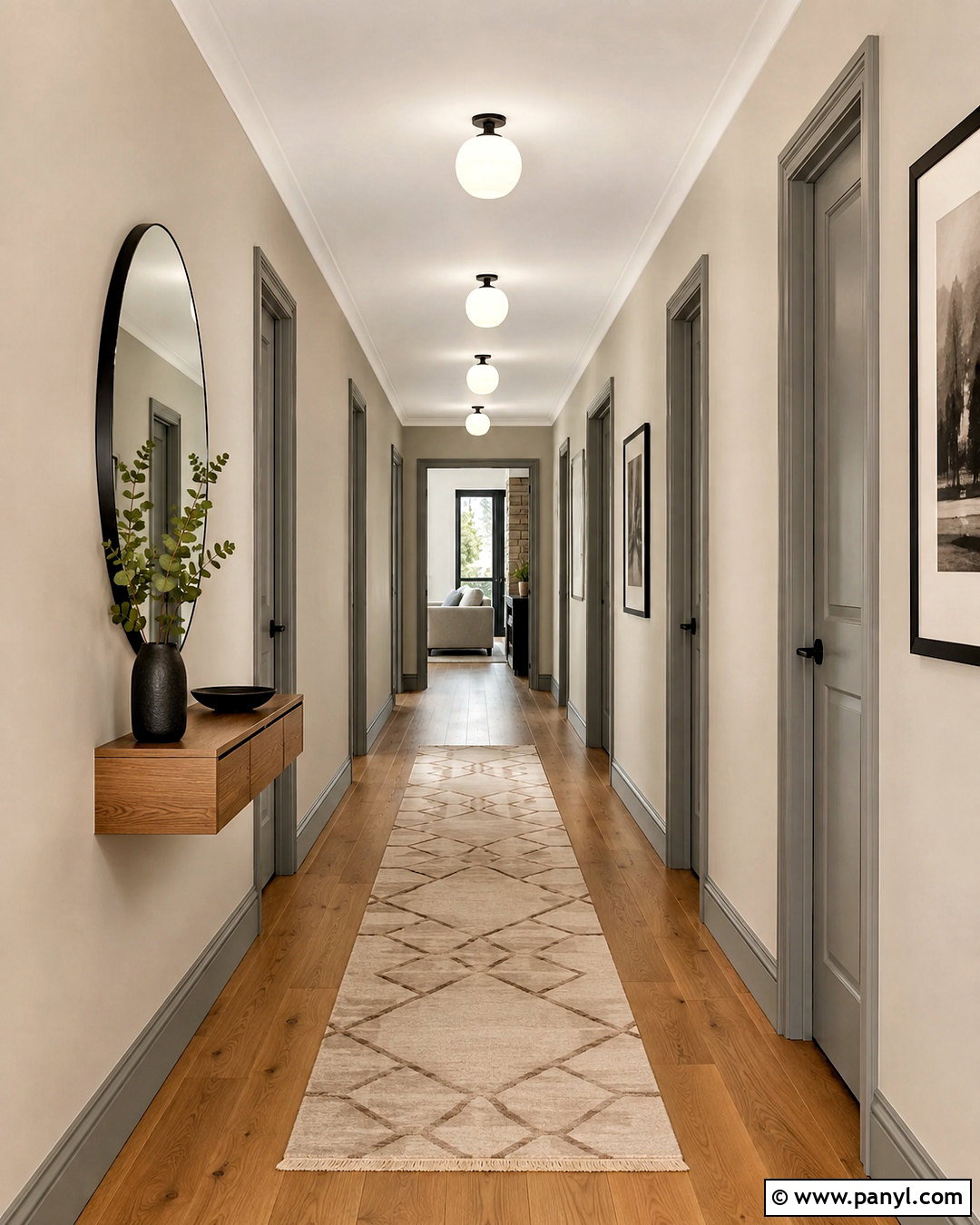 Modern Beige Hallway With Morning Fog - 20 modern beige jotun ideas