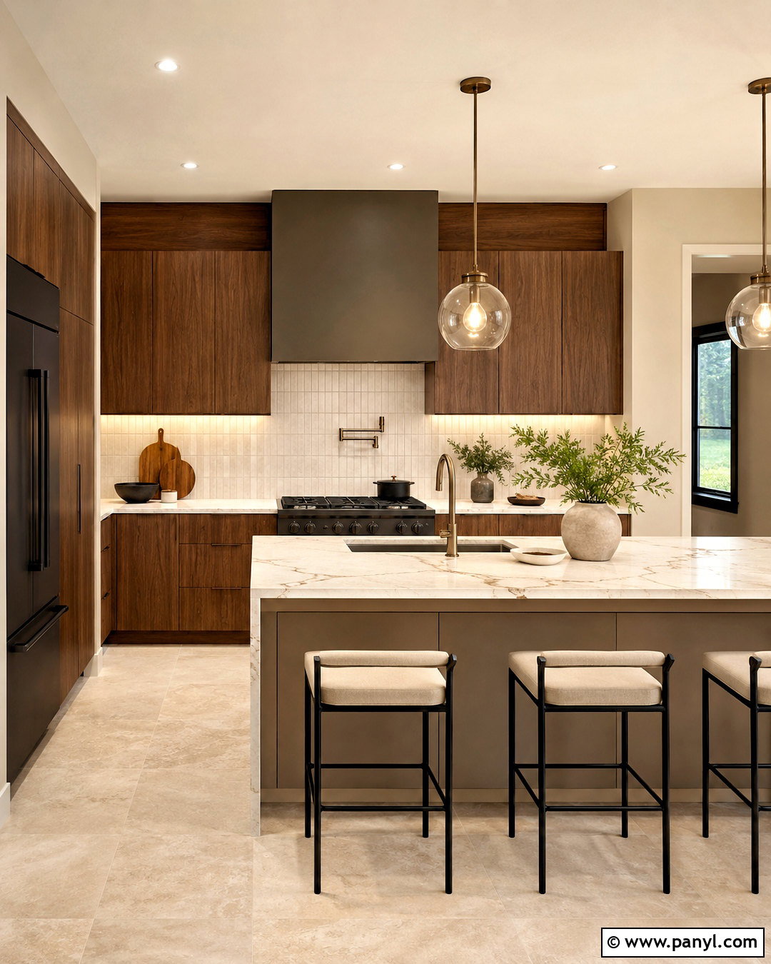 Modern Beige Kitchen With Walnut Cabinets - 20 modern beige jotun ideas