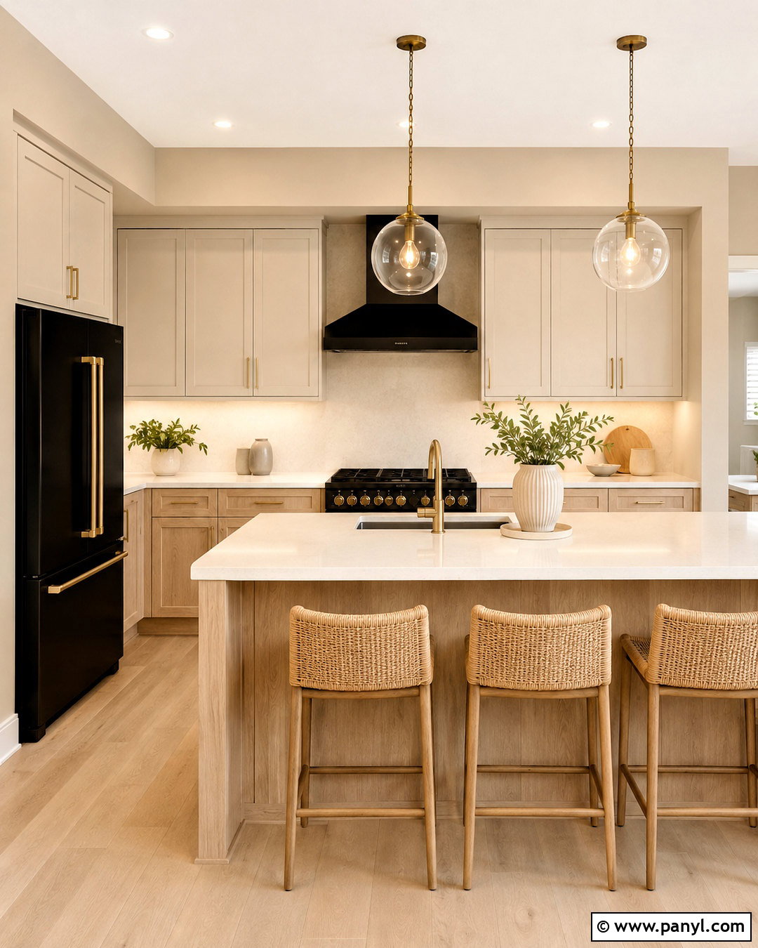 Modern Beige Kitchen With White Oak Cabinets - 20 modern beige jotun ideas
