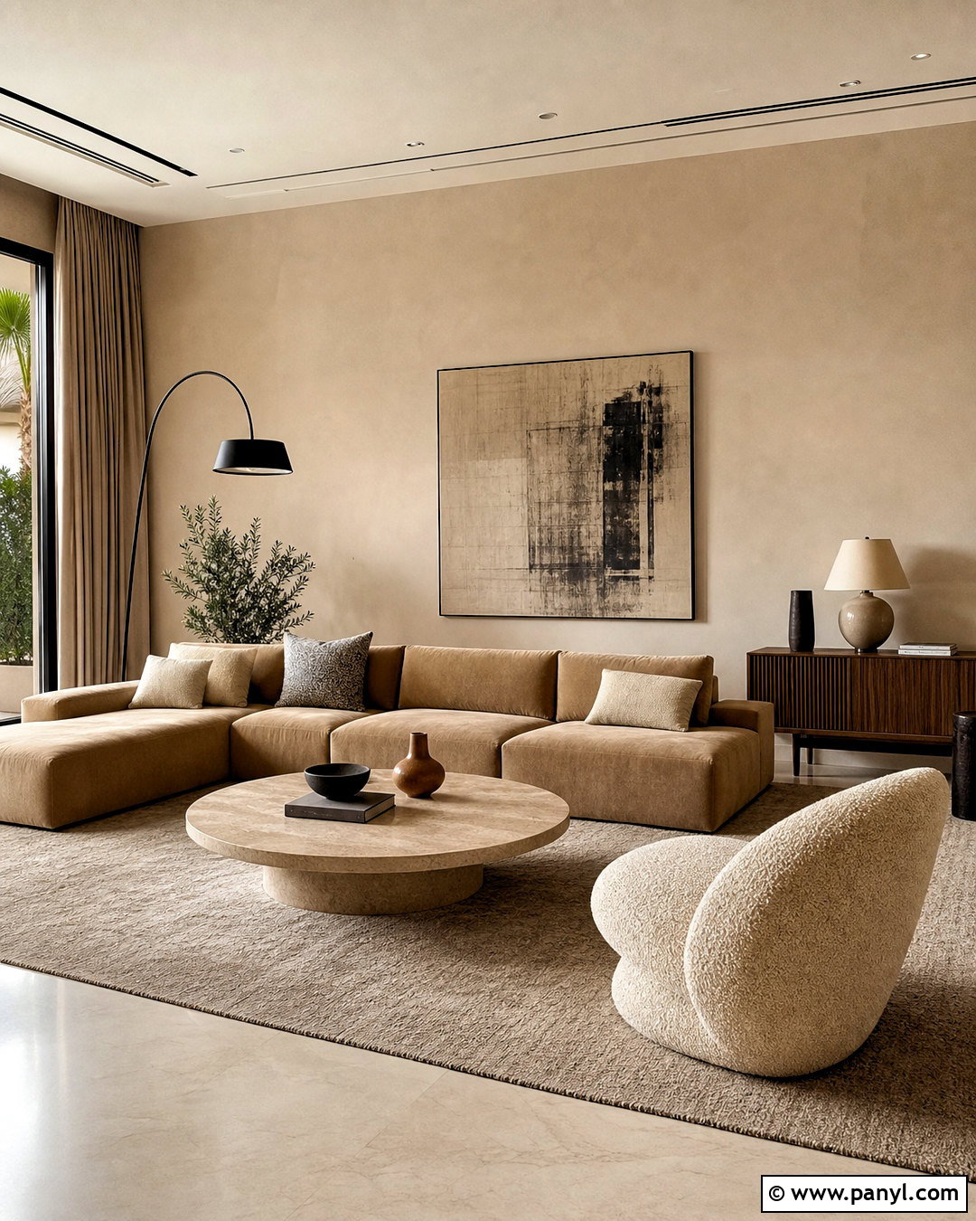 Modern Beige Living Room - 20 beige color palette living room ideas