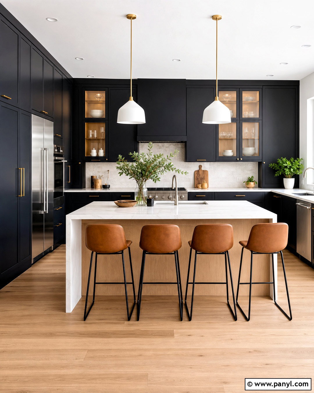 Modern Black Kitchen - 20 kitchen aesthetic ideas