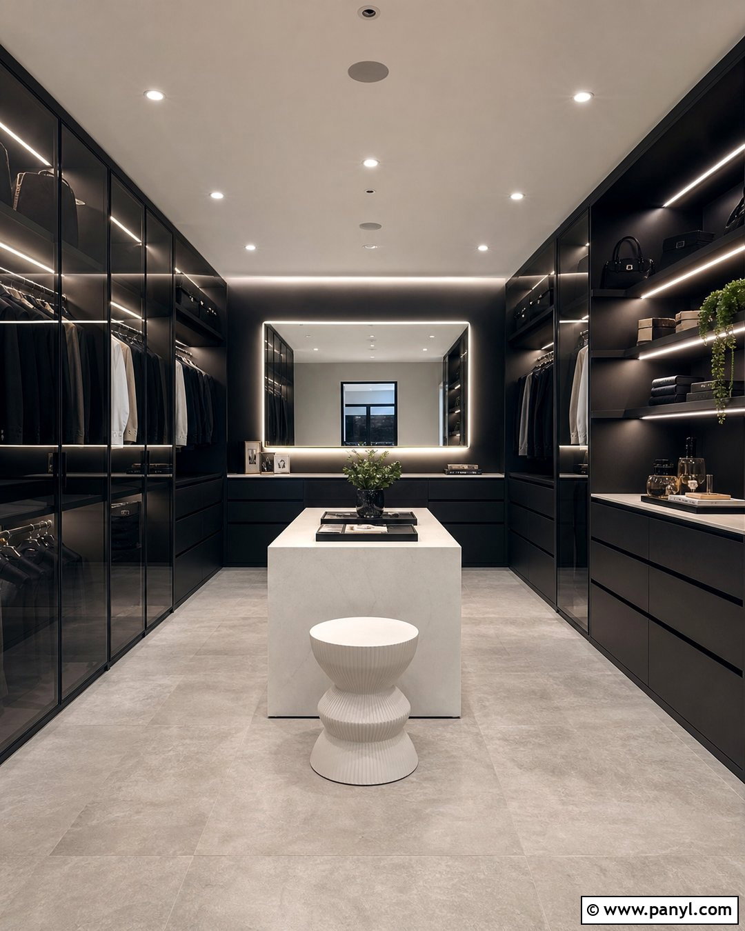 Modern Black Wall Dressing Room - 20 Black Wall Dressing Room Ideas