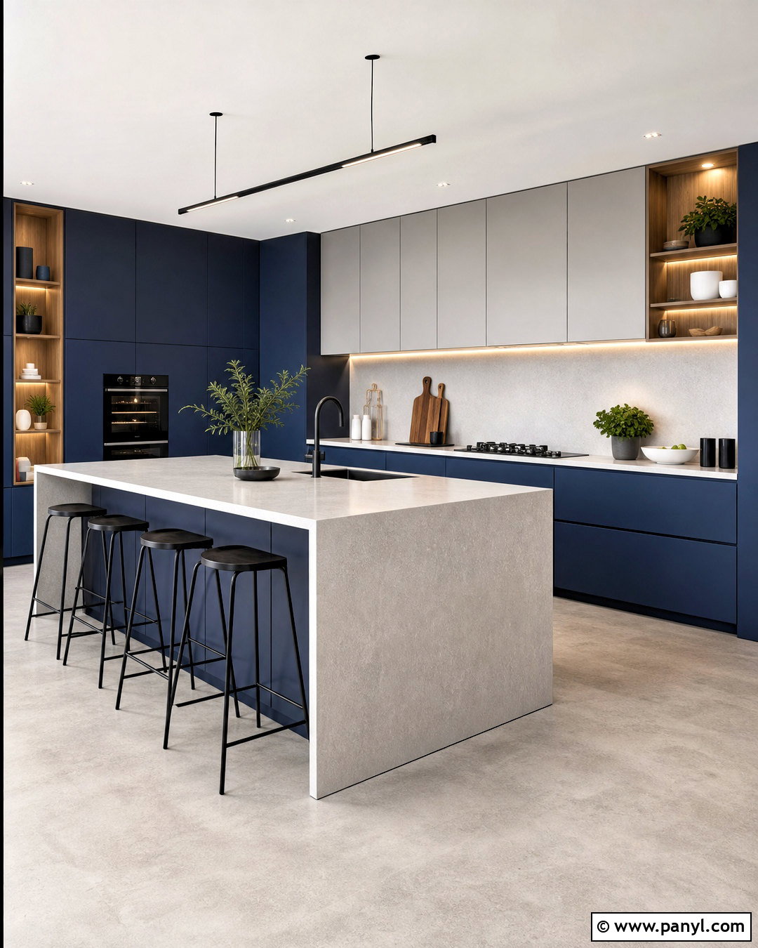 Modern Blue And Grey Kitchen - 20 grey and blue kitchen ideas