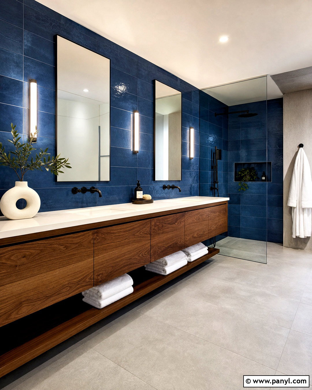 Modern Blue Bathroom - 20 blue bathroom design ideas
