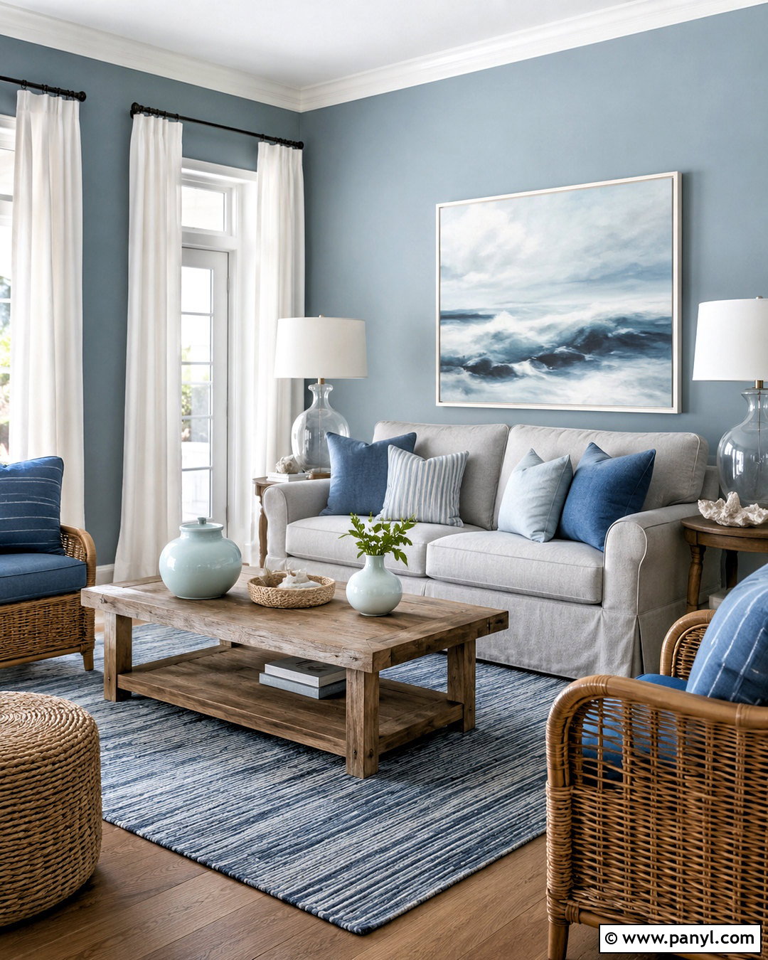 Modern Blue Gray Living Room - 20 blue gray living room ideas