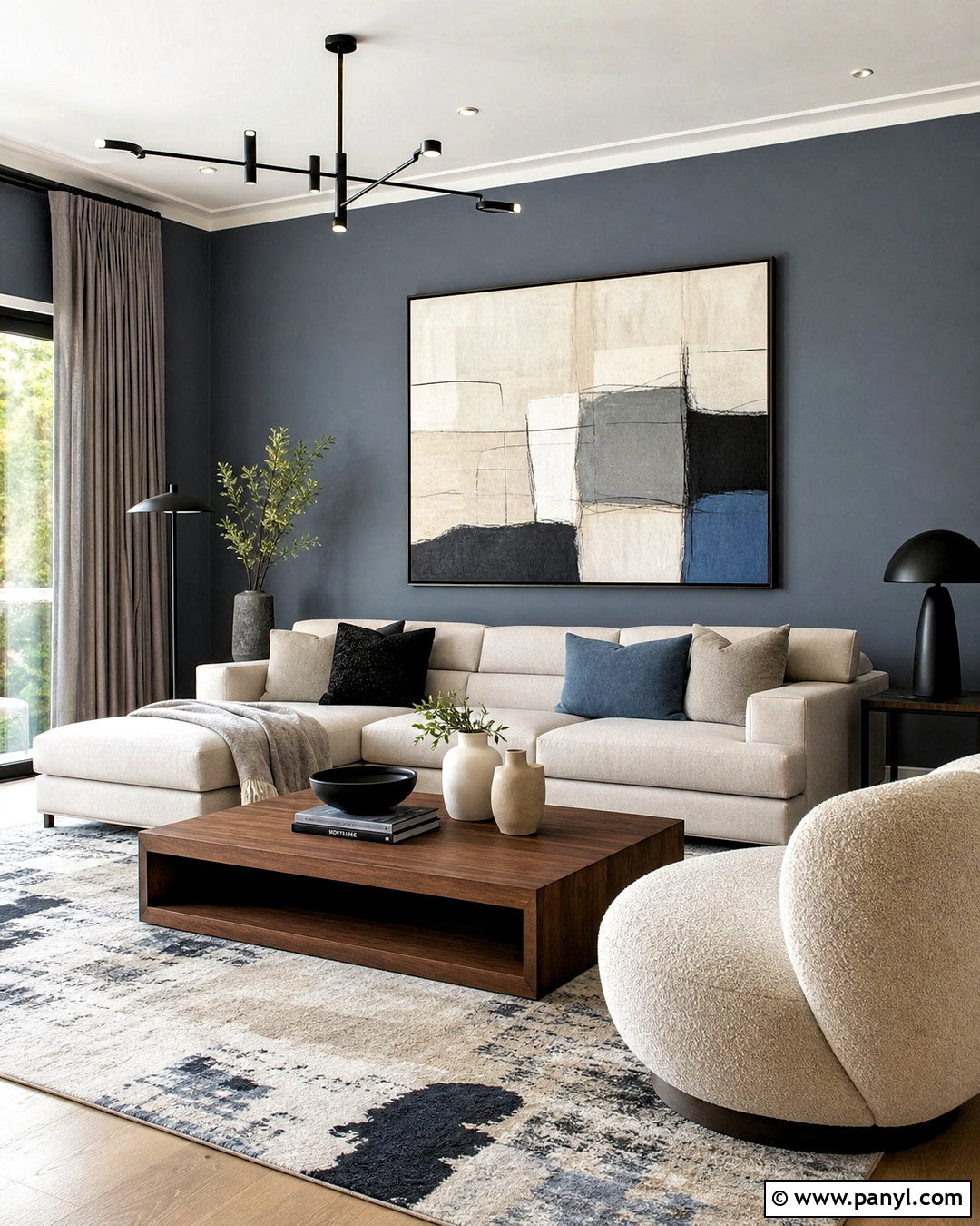Modern Blue Grey Living Room Walls - 20 blue grey living room walls