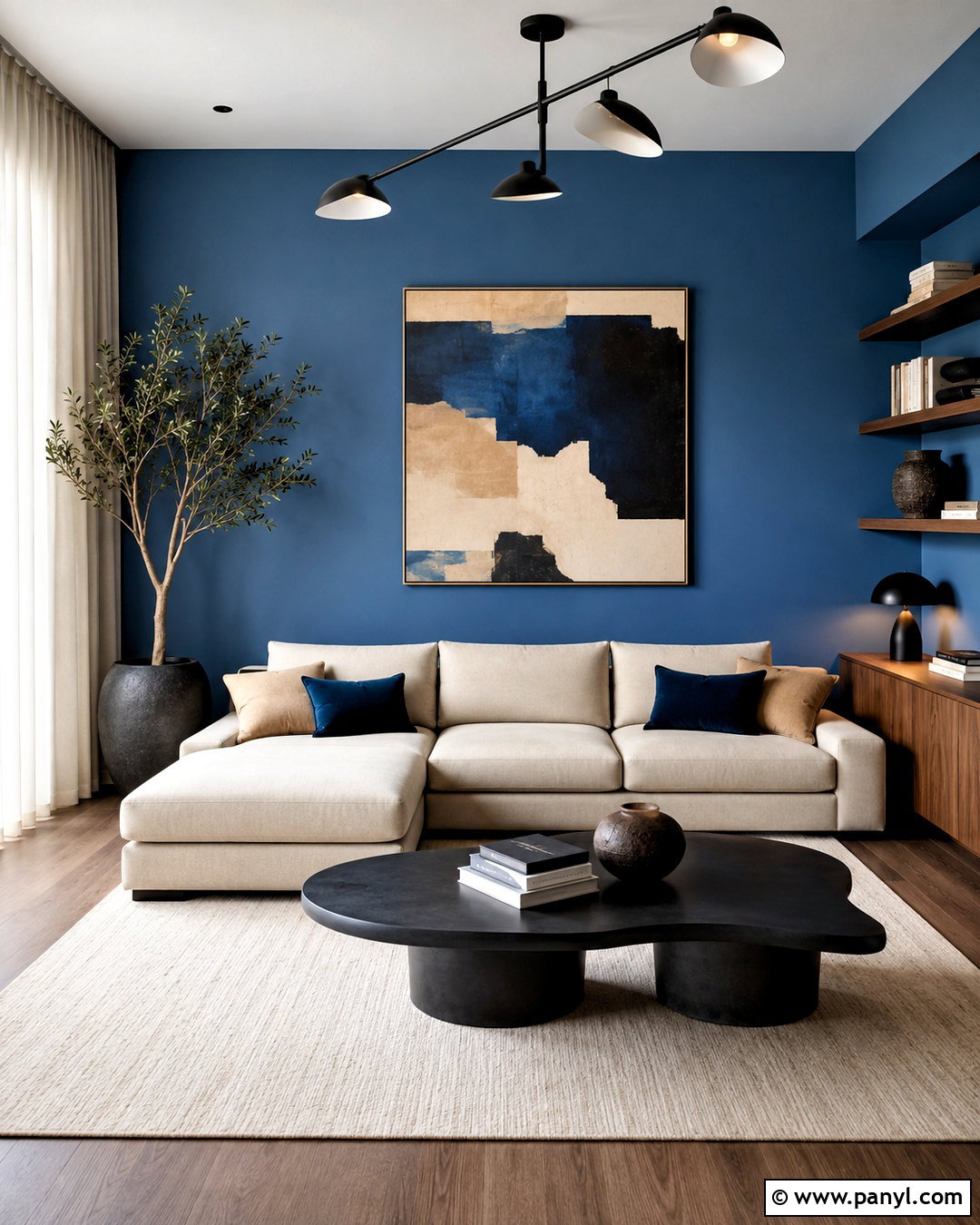 Modern Blue Living Room - 20 blue paint living room ideas