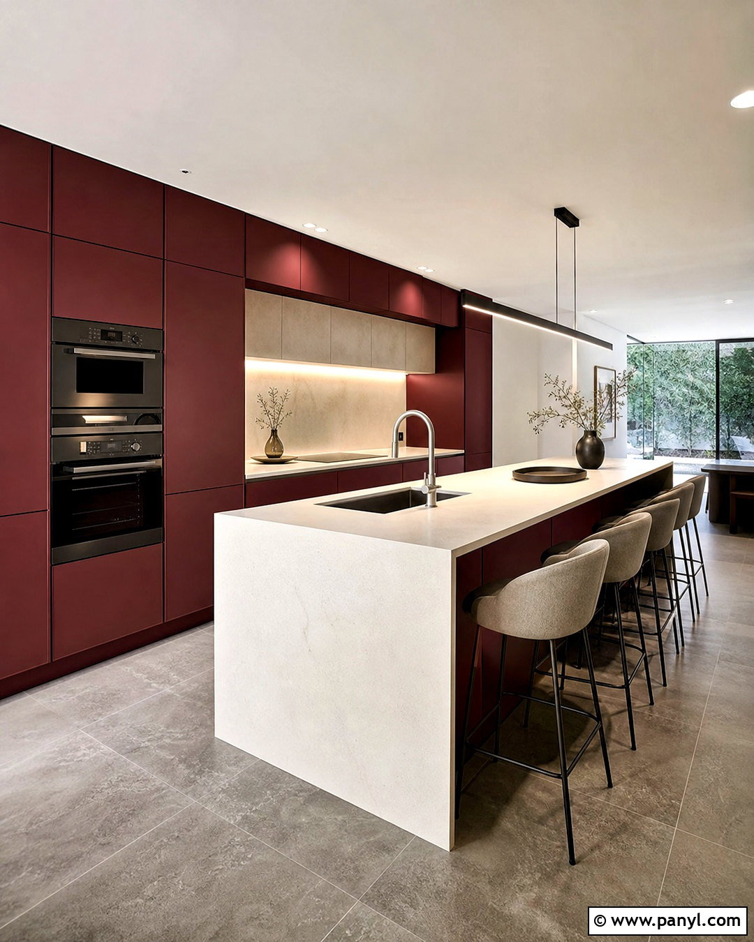 Modern Bordeaux Flat-Panel Kitchen - 20 bordeaux kitchen ideas