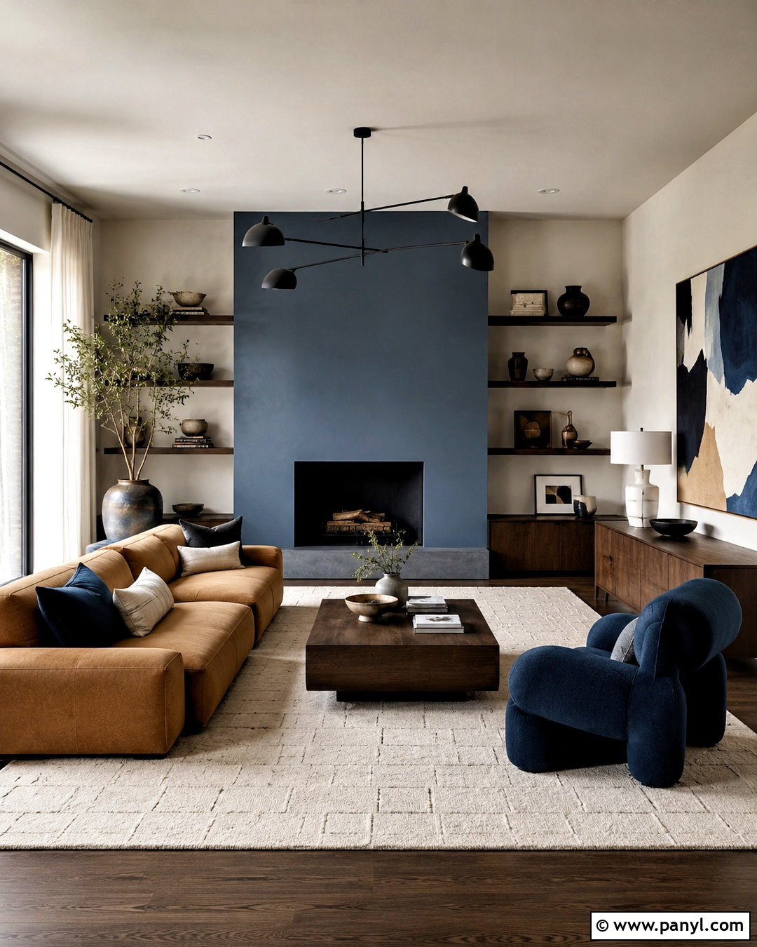 Modern Brown And Blue Living Room - 20 brown and blue living room ideas