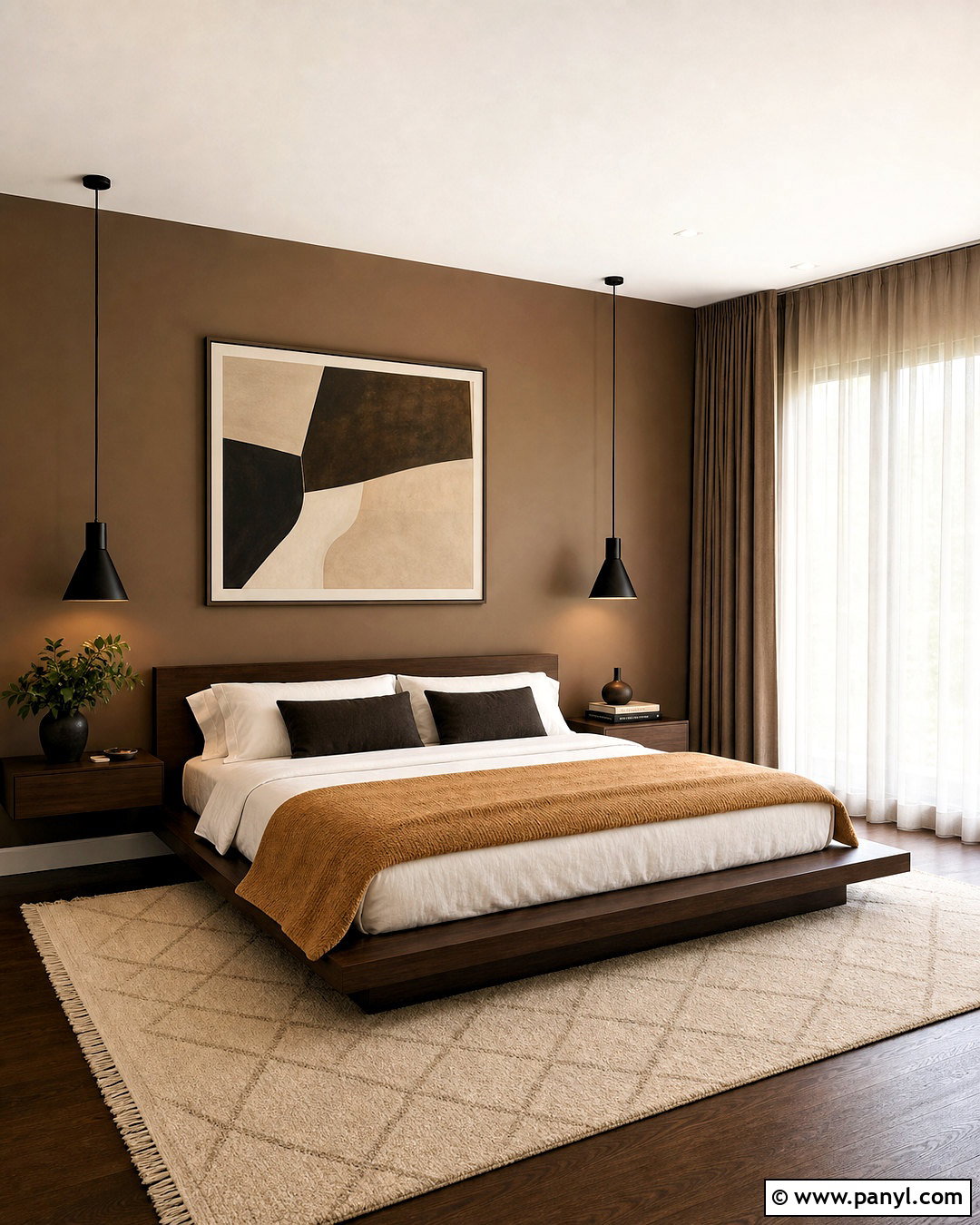 Modern Brown Bedroom - 20 warm brown bedroom ideas