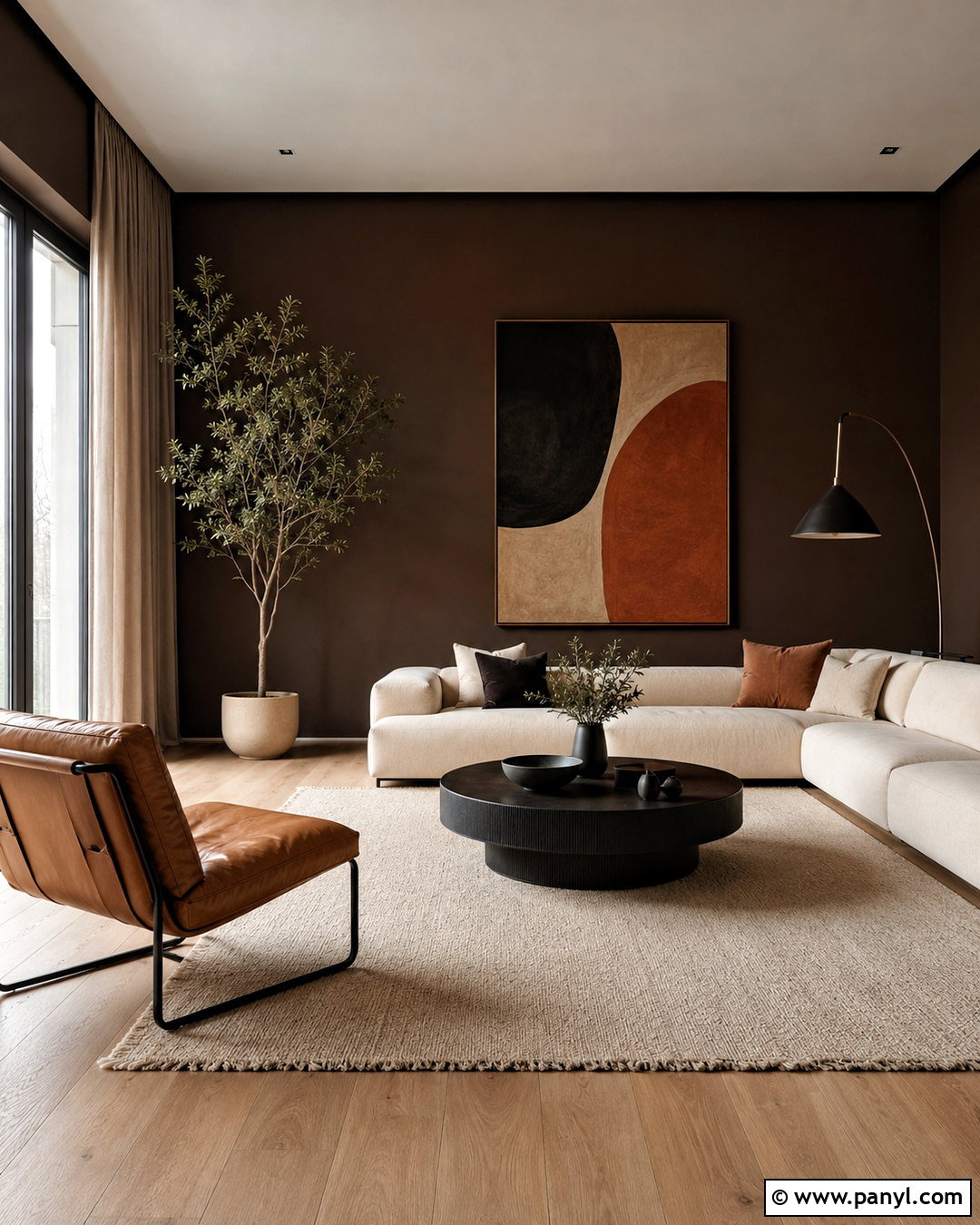 Modern Brown Living Room Walls - 40 brown wall paint ideas