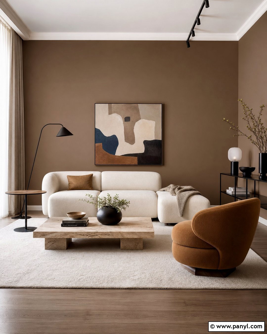 Modern Brown Living Room Walls - 30 Brown Paint Walls