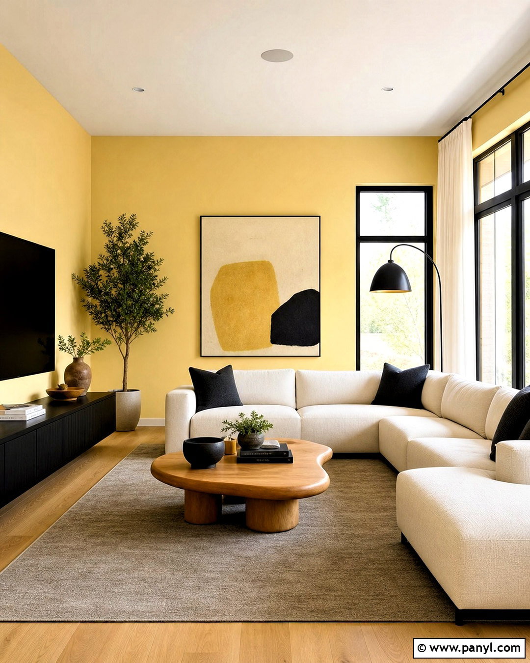 Modern Butter Yellow Living Room - 20 butter yellow living room ideas