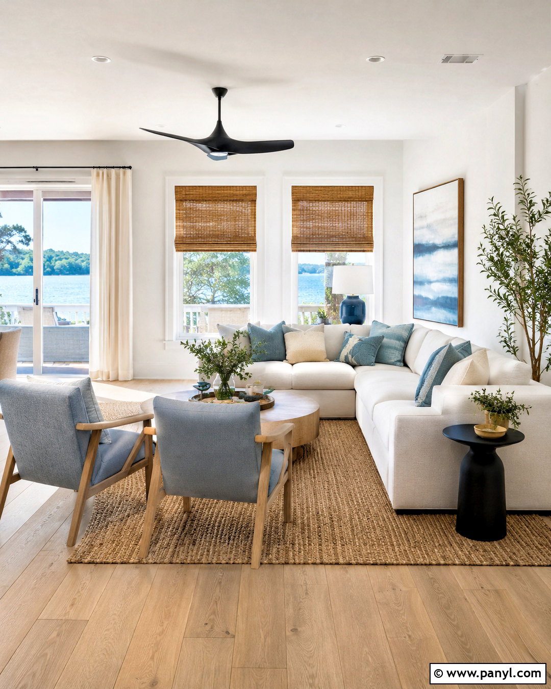 Modern Coastal Living Room - 20 coastal beach house interiors