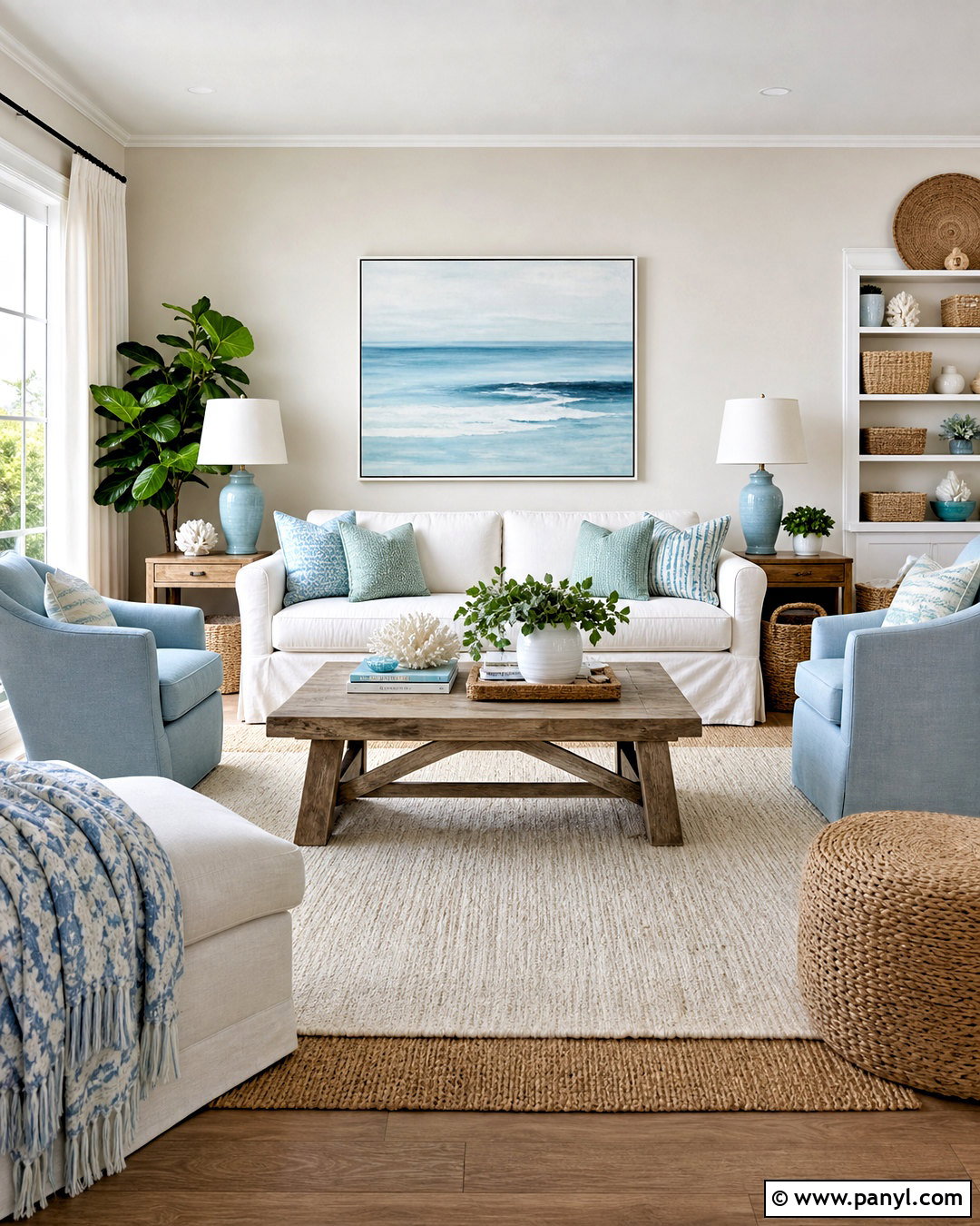 Modern Coastal Living Room - 20 modern living room decor ideas