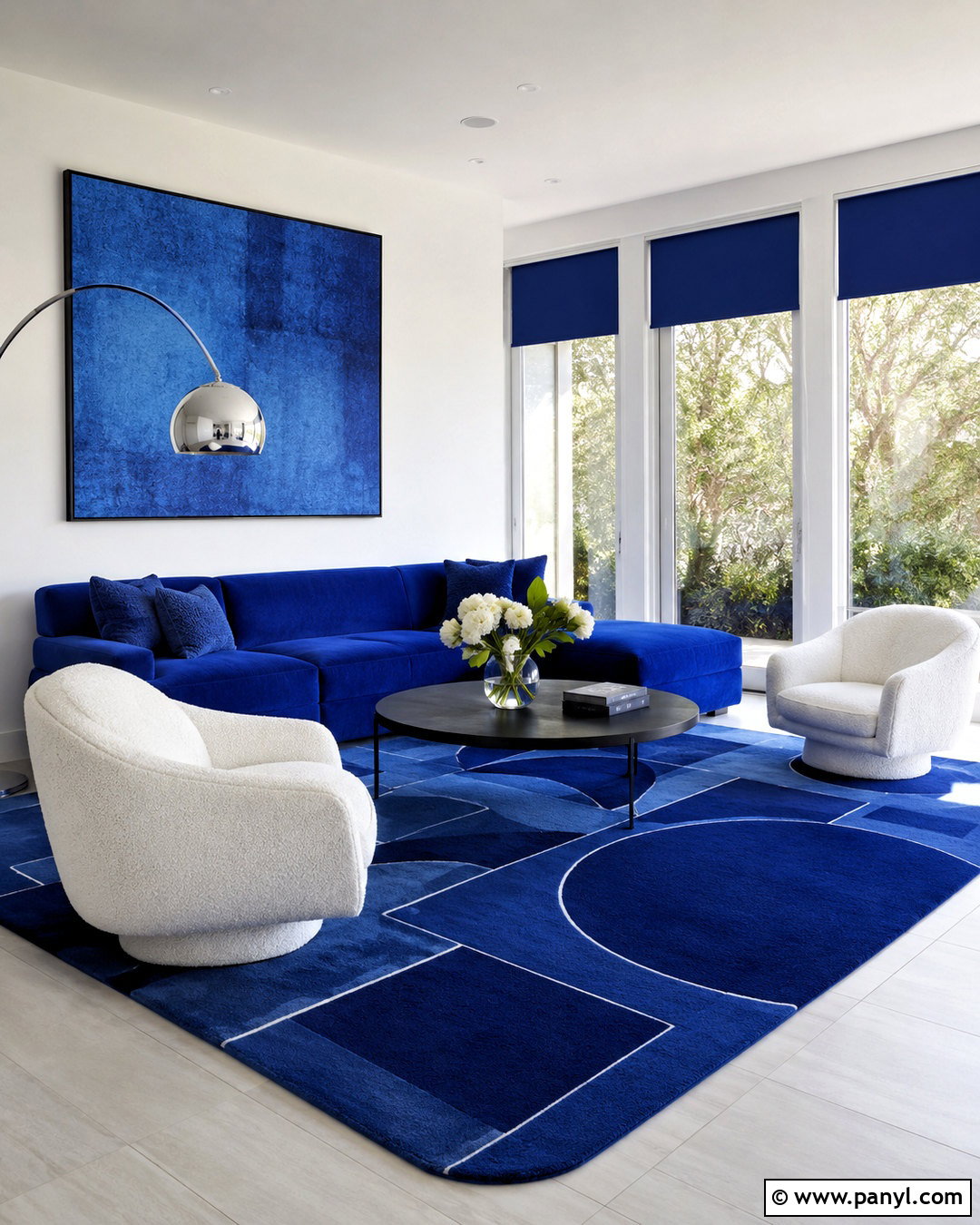 Modern Cobalt Blue Sunroom - 20 blue sunroom ideas