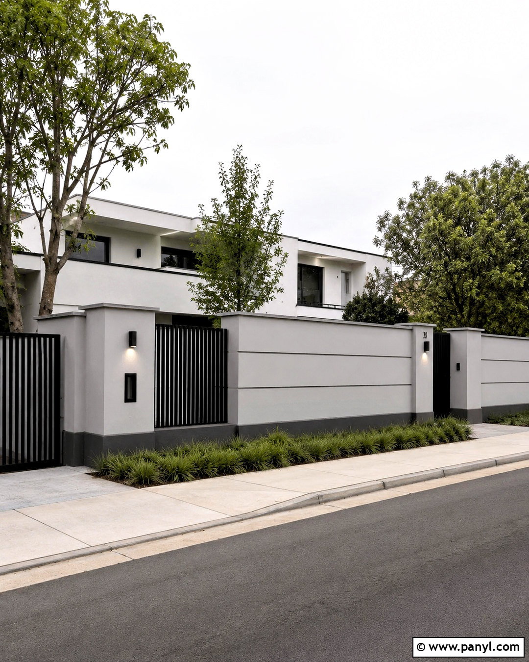 Modern Concrete Boundary Wall - 20 boundary wall design exterior ideas