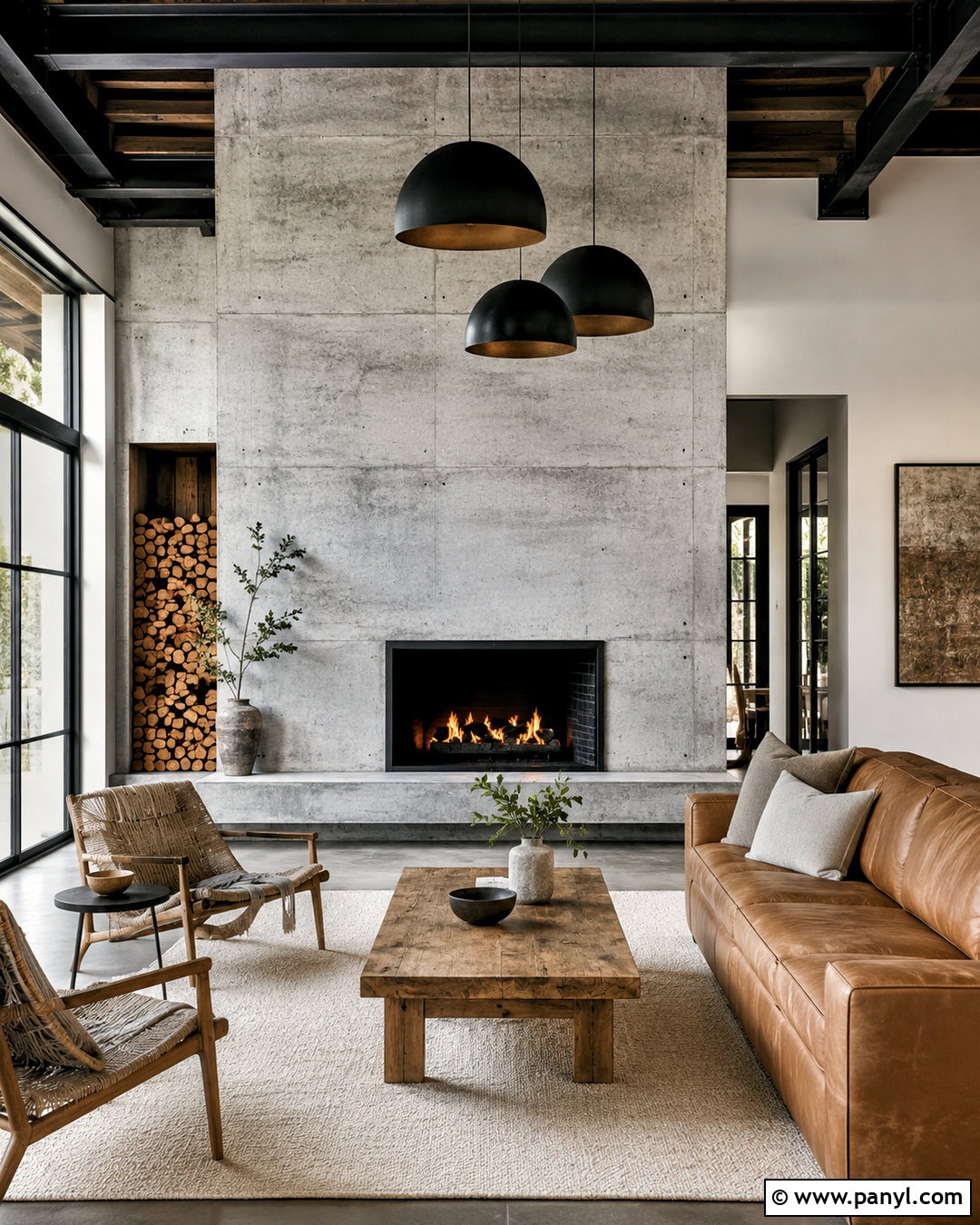 Modern Concrete Fireplace - 20 modern fireplace ideas