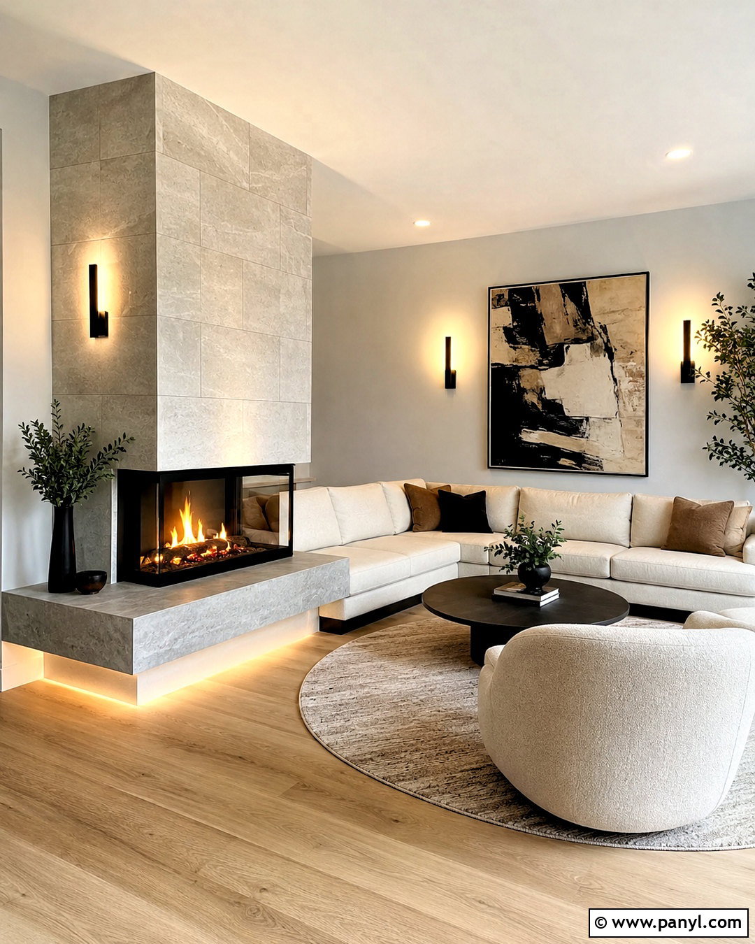 Modern Corner Fireplace - 20 modern fireplace ideas
