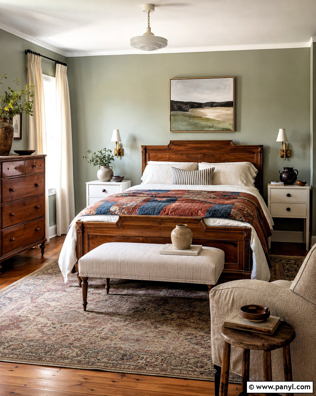 Modern Cottage Bedroom With Vintage Furniture - 20 modern cottage bedroom ideas