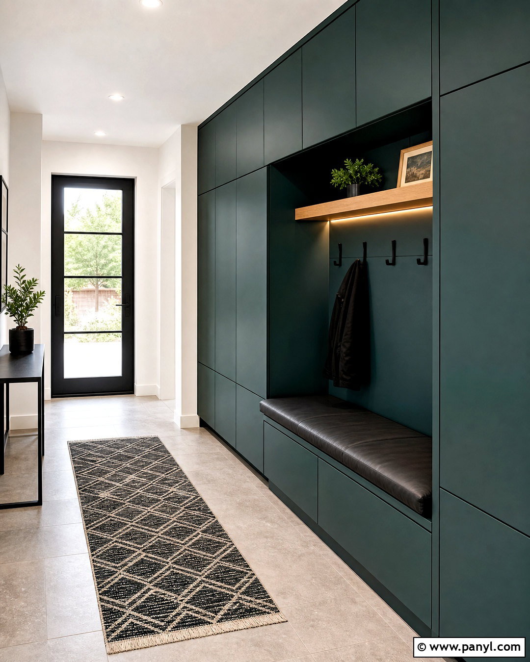 Modern Dark Green Mudroom - 20 dark green mudroom ideas