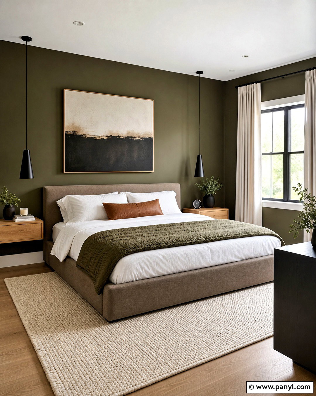 Modern Dark Olive Green Bedroom - 20 dark olive green bedroom ideas