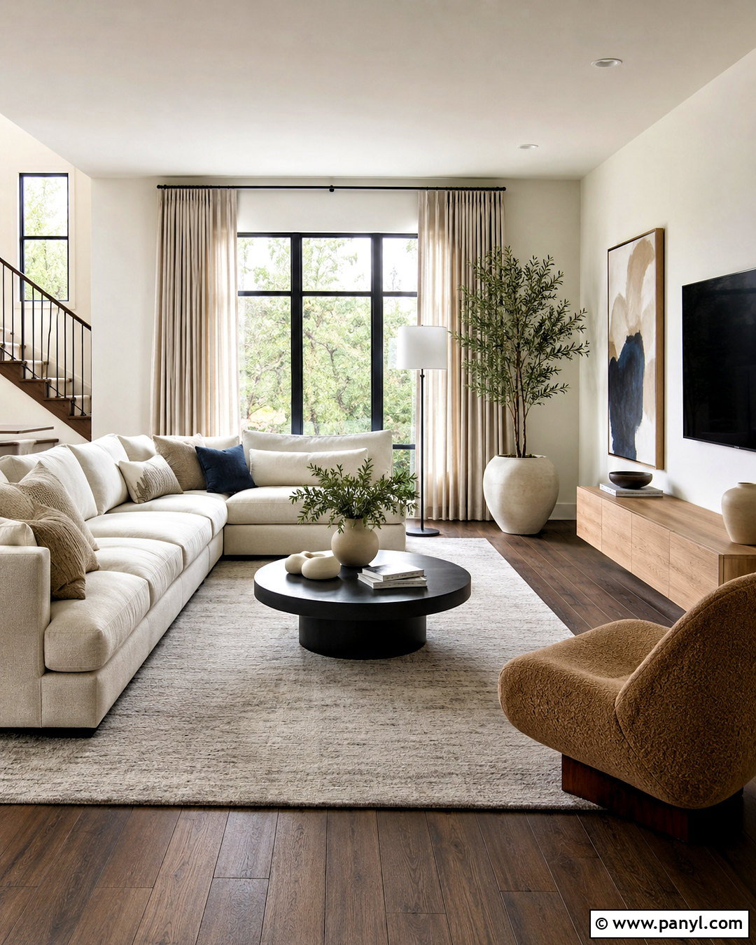 20 Dark Wooden Floor Living Room Ideas for Timeless Style