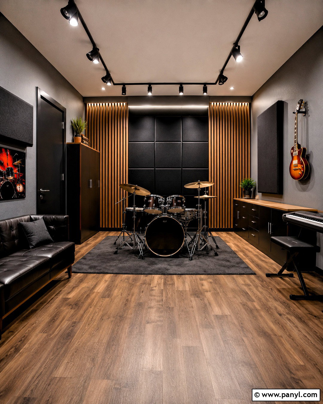 Modern Drum Music Room - 20 modern music room ideas