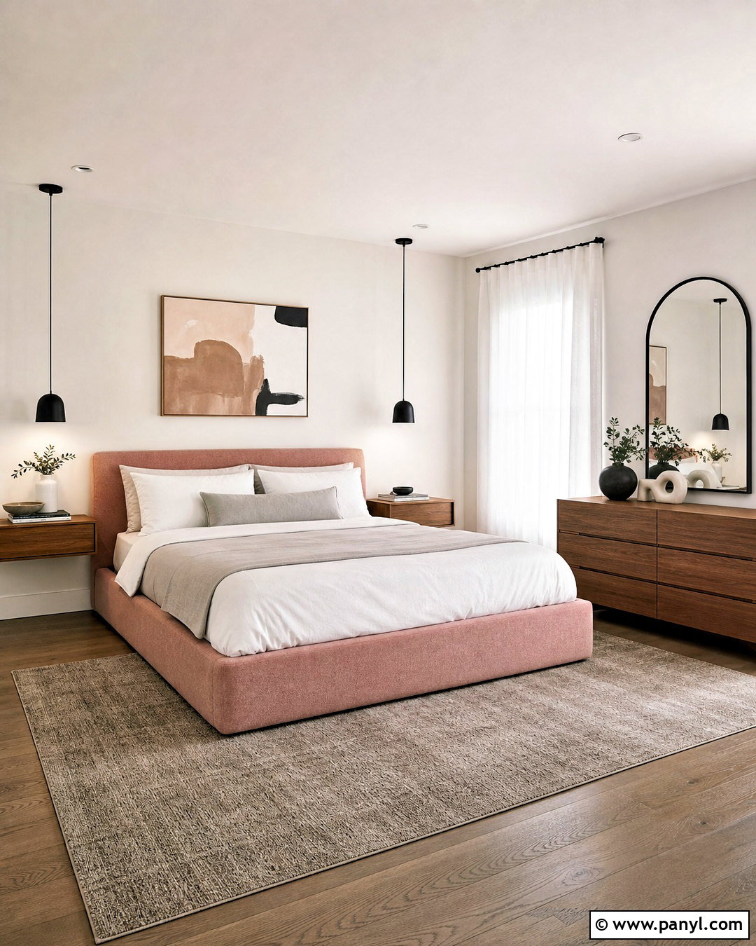 Modern Dusky Pink Bedroom - 20 dusky pink bedroom ideas