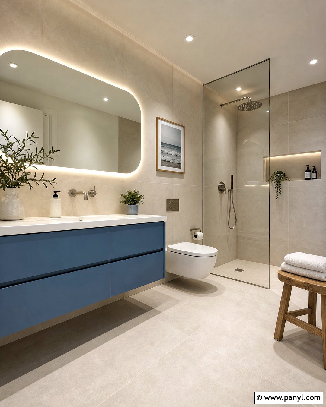 Modern Dusty Blue Bathroom - 20 dusty blue bathroom ideas