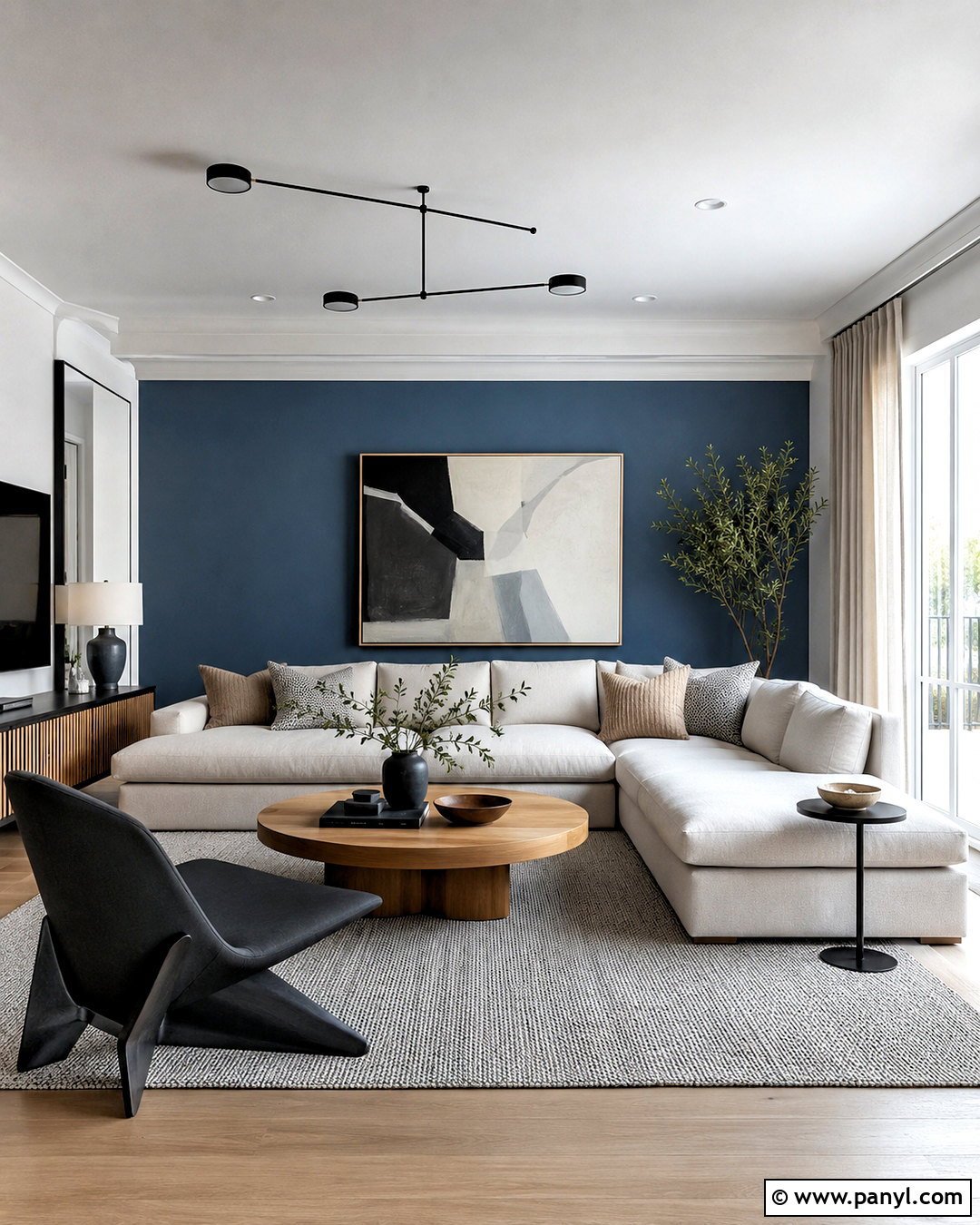 Modern Dusty Blue Living Room - 20 dusty blue living room ideas