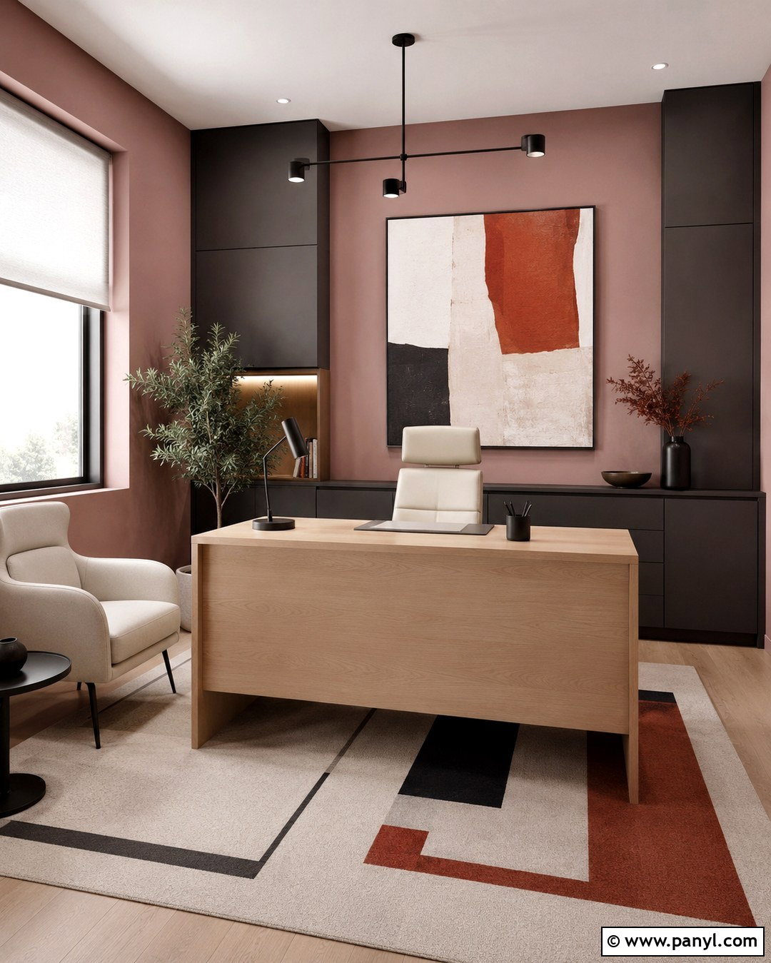 Modern Dusty Rose Office - 20 Dusty Rose Office Walls