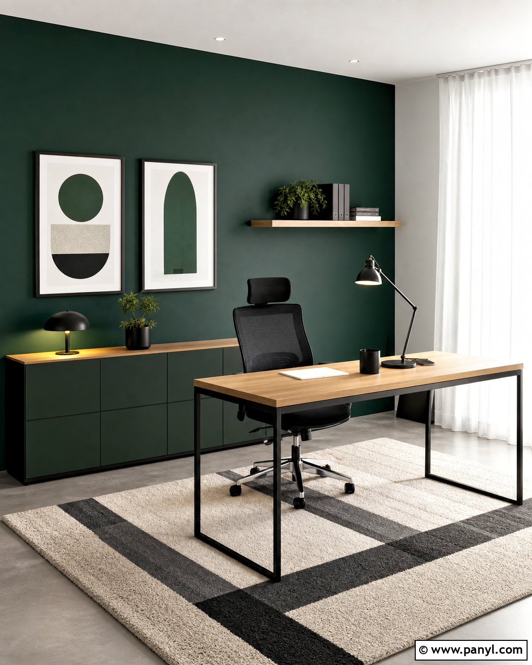Modern Emerald Green Office - 20 emerald green office ideas