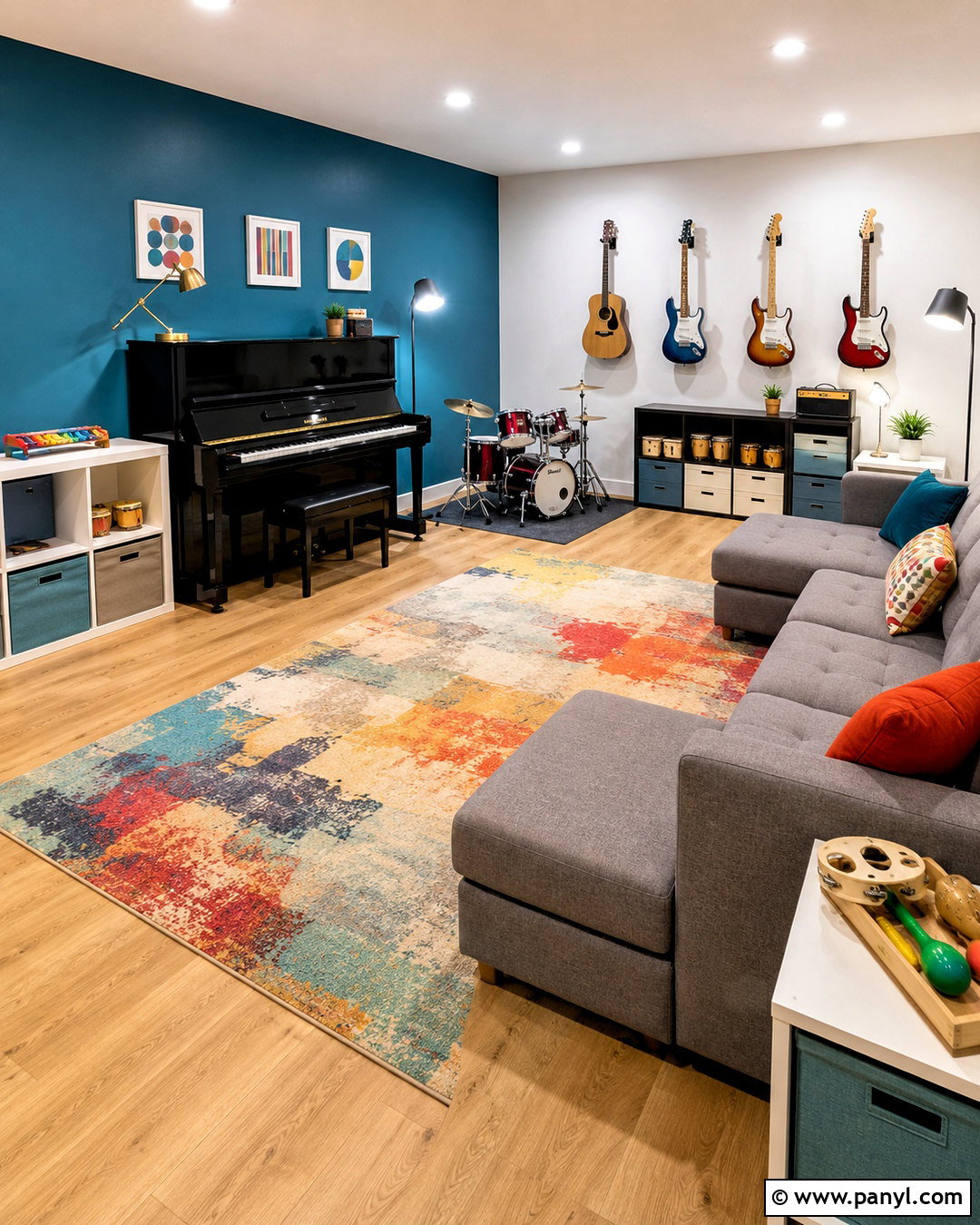 Modern Family Music Room - 20 modern music room ideas