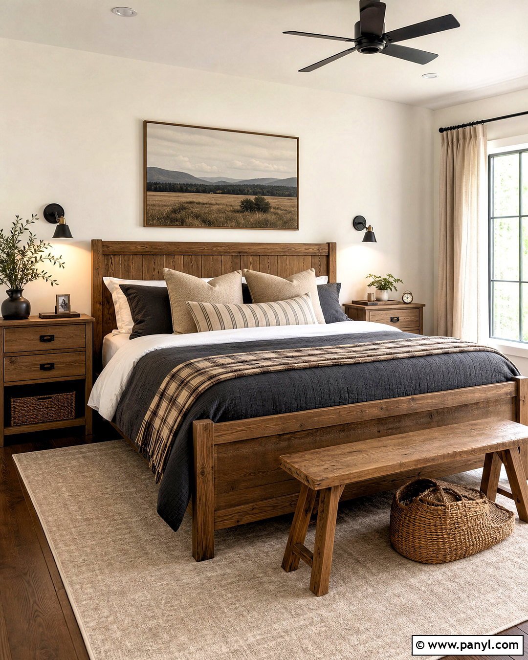 Modern Farmhouse Bedroom - 20 bedroom decor ideas