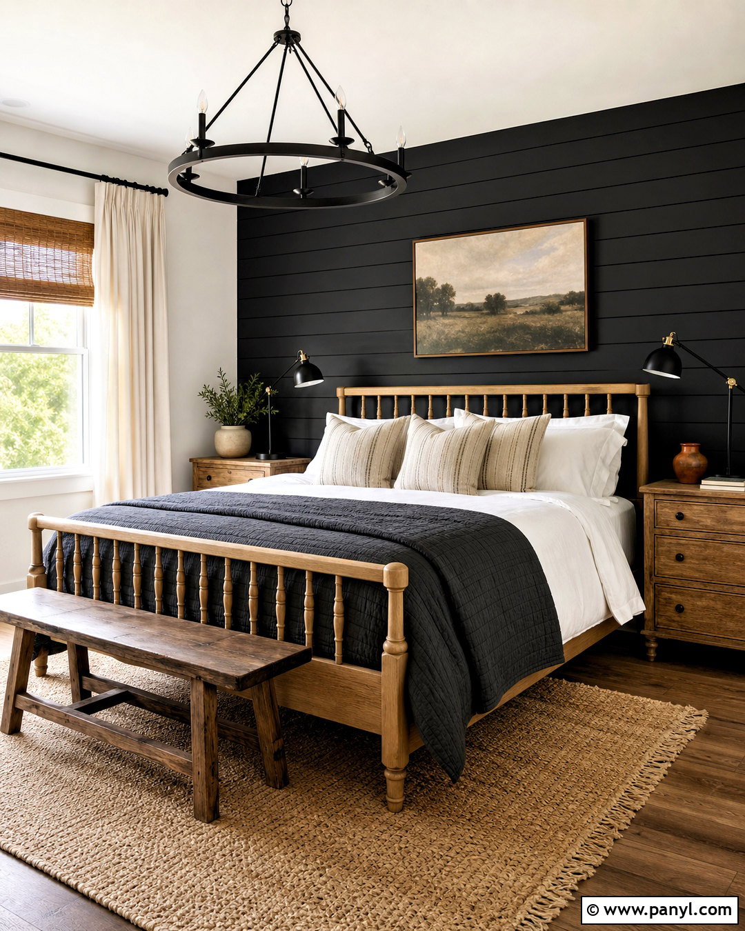 Modern Farmhouse Black Bedroom - 20 black interior bedroom ideas