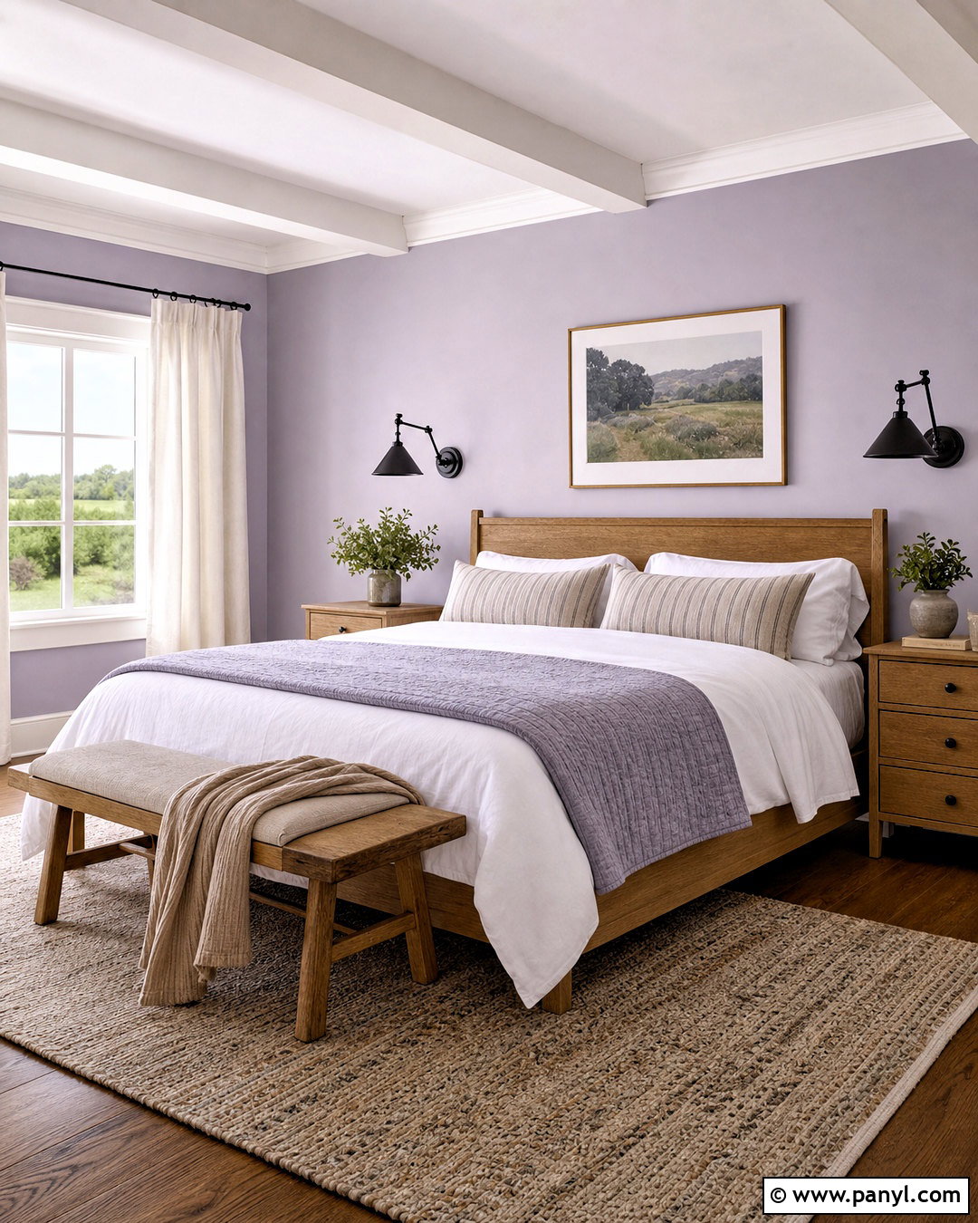 Modern Farmhouse Light Lavender Bedroom - 20 light lavender bedroom ideas