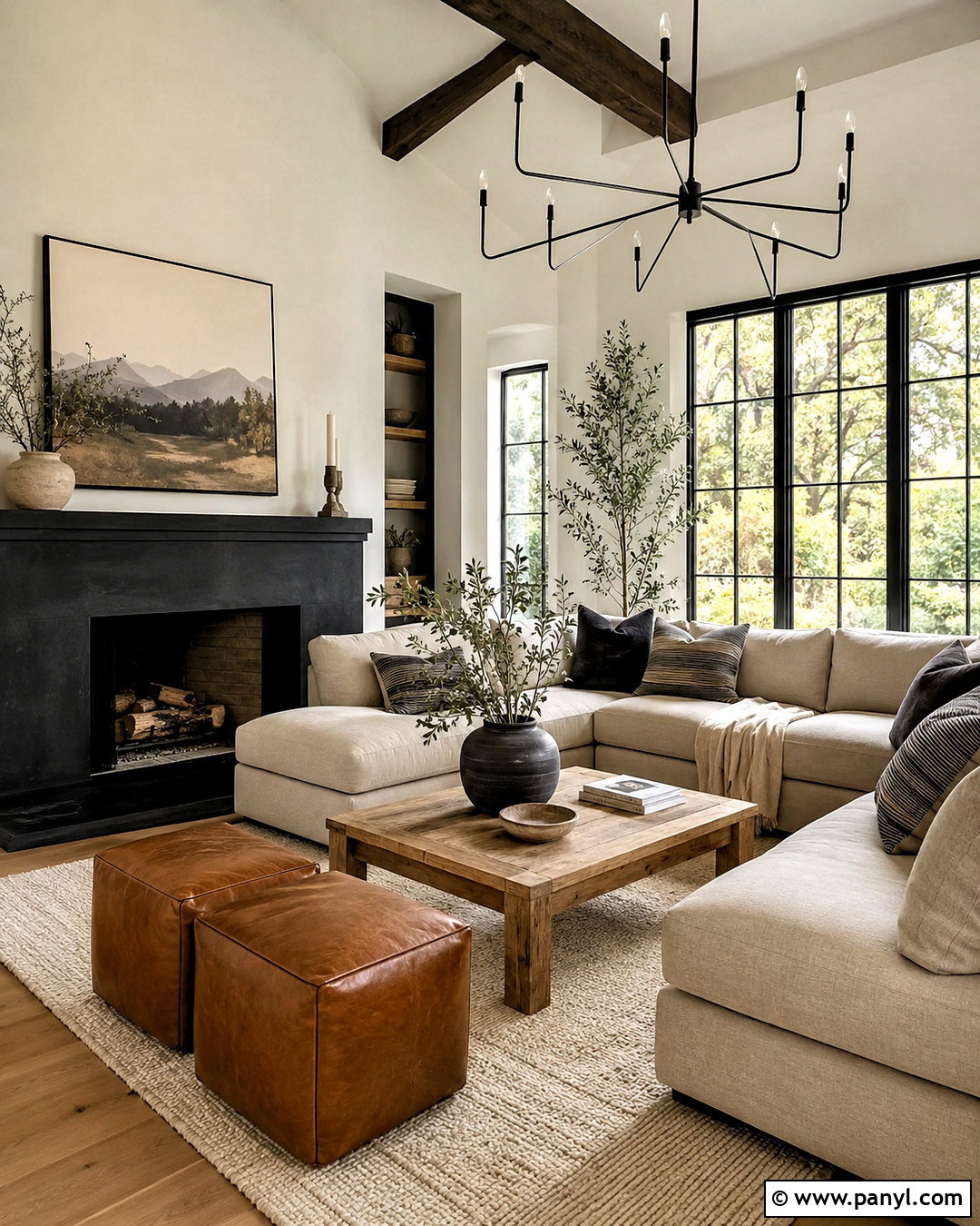 Modern Farmhouse Living Room With Black Accents - 20 modern farmhouse living room ideas