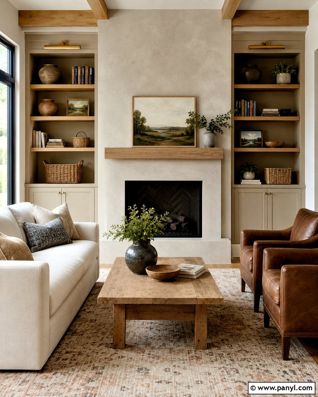 Modern Farmhouse Living Room With Built Ins - 20 modern farmhouse living room ideas