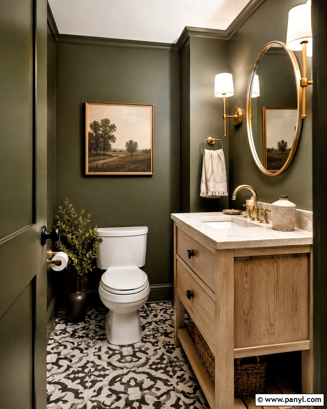 Modern Farmhouse Powder Room - 20 modern farmhouse ideas