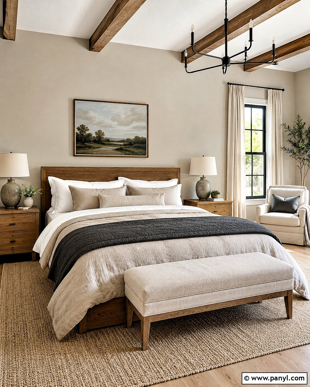Modern Farmhouse Primary Bedroom - 20 modern farmhouse ideas