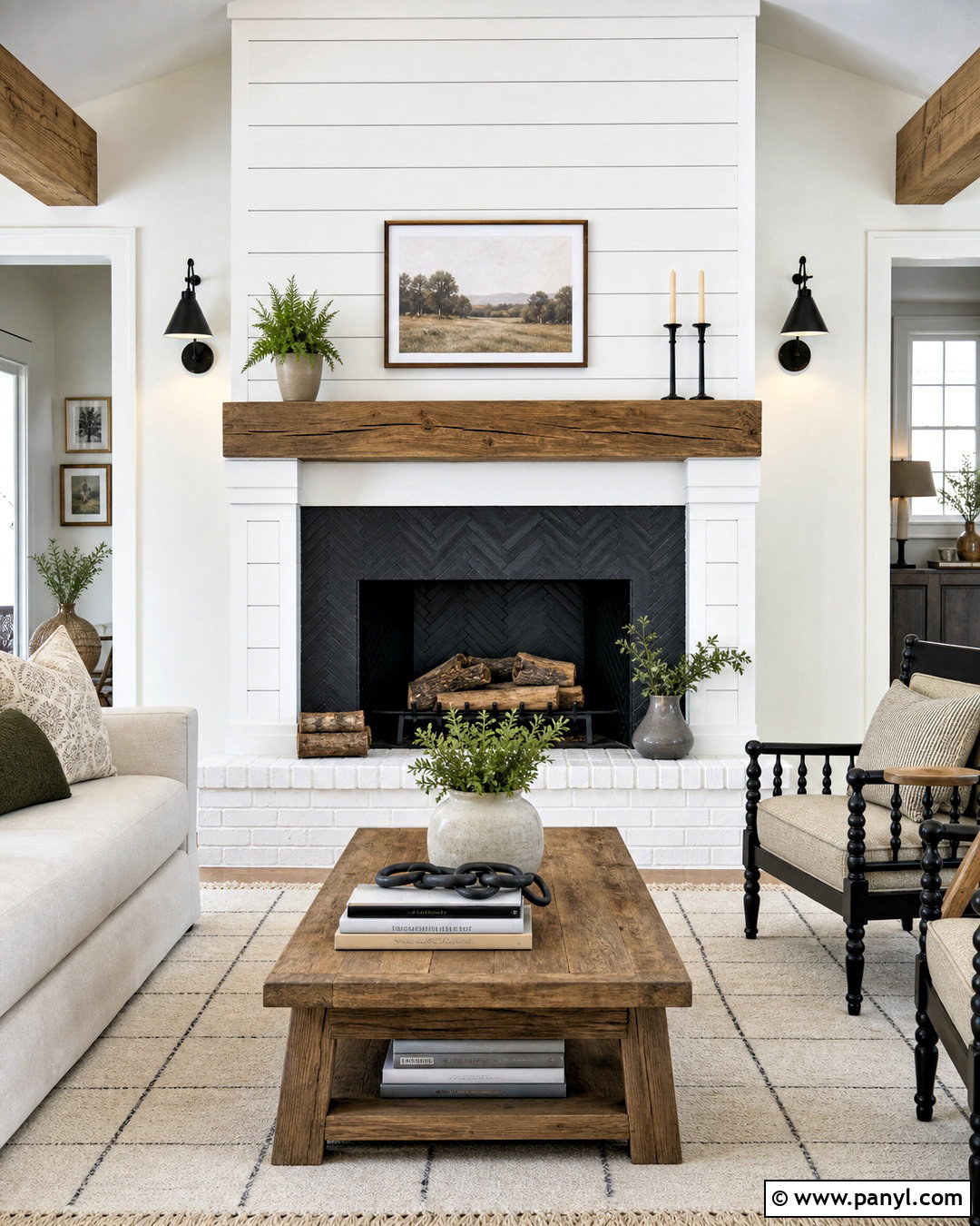 Modern Farmhouse Shiplap Fireplace - 20 shiplap wall with fireplace ideas