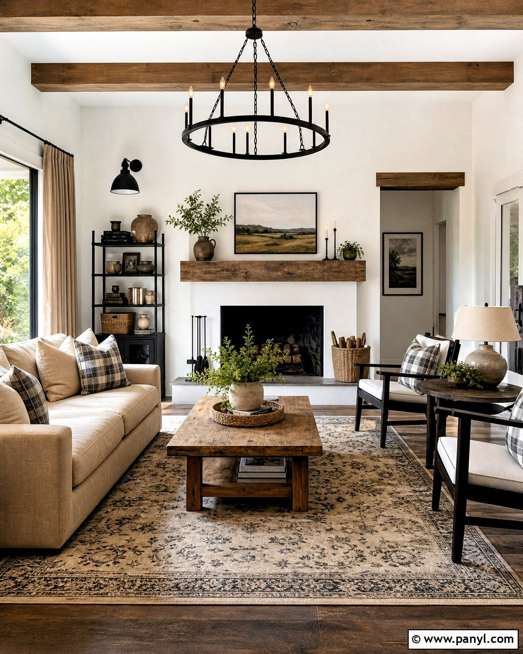 Modern Farmhouse White Wall Living Room - 20 white wall living room ideas